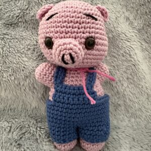 Amigurumi Schweinchen Dick | Handgemachtes Kuscheltier | Häkel-Schwein Unikat