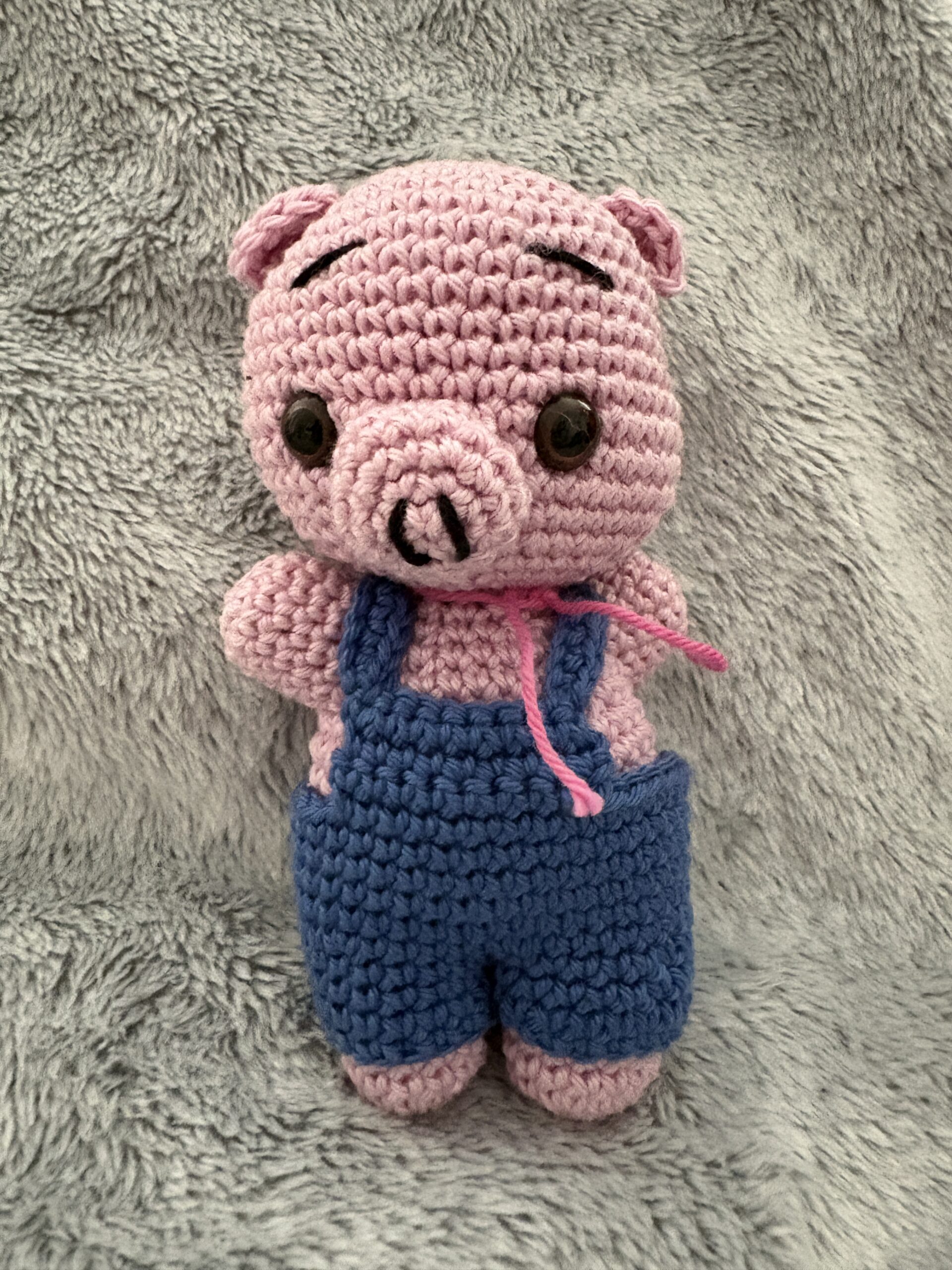 Amigurumi Schweinchen Dick | Handgemachtes Kuscheltier | Häkel-Schwein Unikat
